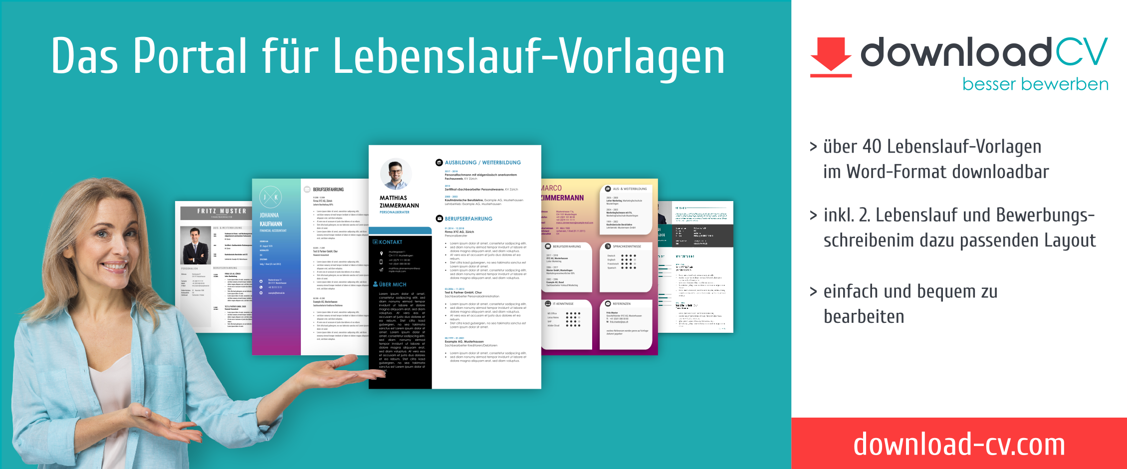 Der Lebenslauf Ist Ihre Visitenkarte Mit Downloadcv Besser Bewerben Personalradar